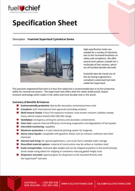 SuperVault Cylindrical Series - Spec Sheet Image
