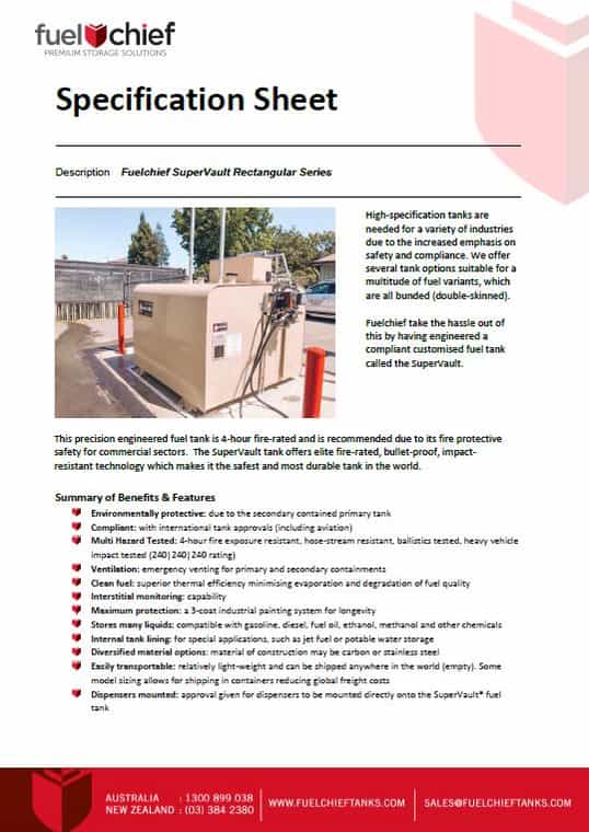 SuperVault Rectangular Spec Sheet