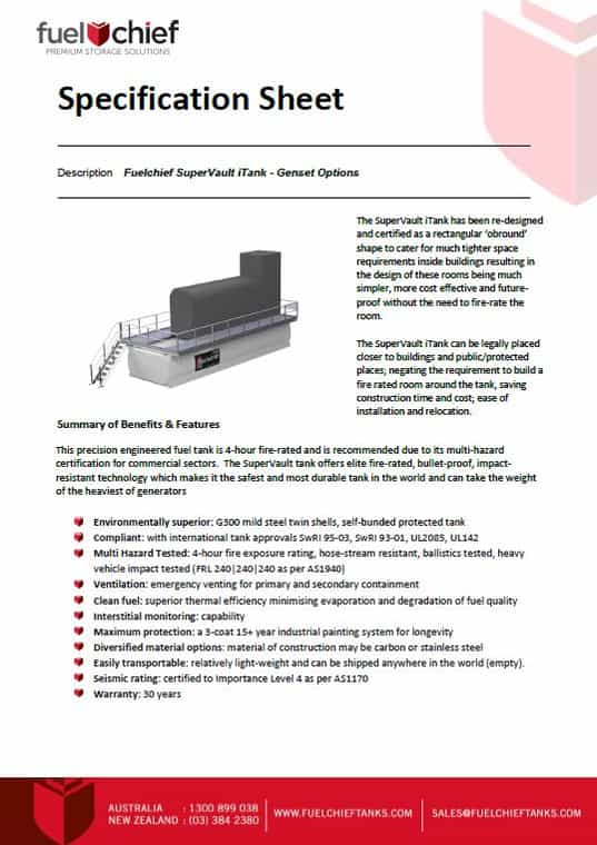 SuperVault iTank Spec Sheet Image